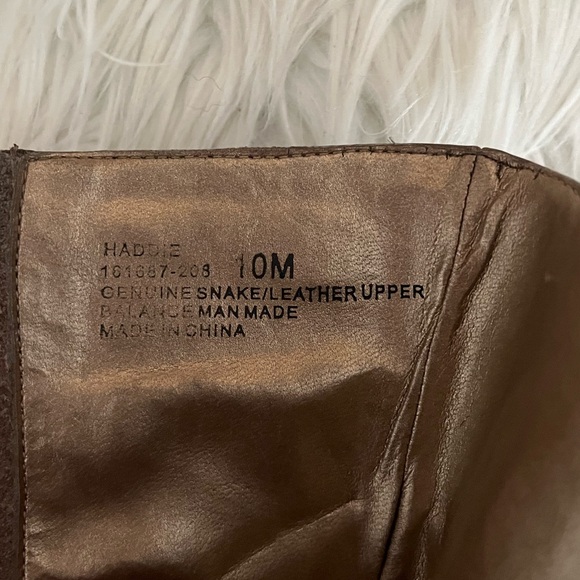 {Bellini} Haddie Snakeskin Leather Boots in Brown - Womens 10 - Picture 9 of 9